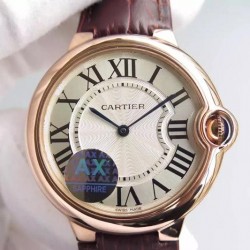 Replica Cartier Ballon Bleu Rose Gold White Dial Swiss 2836-2