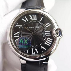 Replica Cartier Ballon Bleu Stainless Steel Black Dial Swiss 2836-2