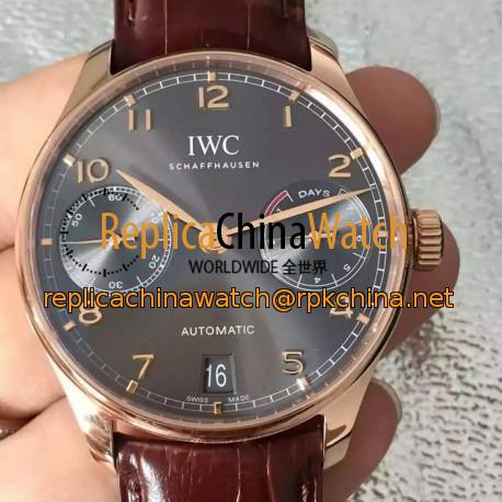 Replica IWC Portuguese IW500702 Rose Gold Gray Dial Swiss 52010