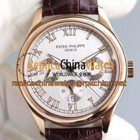 Replica Patek Philippe Annual Calendar 5035R Rose Gold White Dial Swiss PP 315SQA