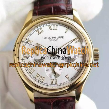 Replica Patek Philippe Annual Calendar 5035J Yellow Gold White Dial Swiss PP 315SQA