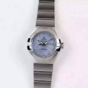 Replica Omega Constellation Double Eagle Lady 27MM Stainless Steel Blue Dial Swiss 8520