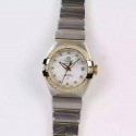 Replica Omega Constellation Double Eagle Lady 27MM Stainless Steel & Yellow Gold White Dial Swiss 8520