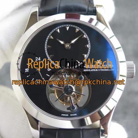 Replica Jaeger-LeCoultre Master Grande Tradition Tourbillon Stainless Steel Black Dial Swiss Tourbillon