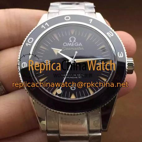 Replica Omega Seamaster 300 Spectre Limited Edition Stainless Steel Black Dial Swiss 8400