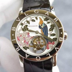 Replica Bvlgari Il Giardino Tropicale Stainless Steel Parrot Dial Swiss Tourbillon