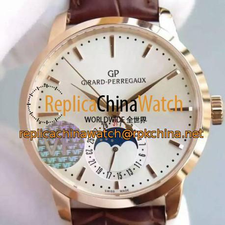 Replica Girard Perregaux 1966 Rose Gold White Dial Swiss GP 033MO