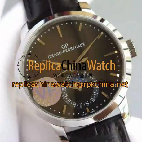 Replica Girard Perregaux 1966 Stainless Steel Black Dial Swiss GP 033MO