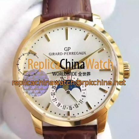 Replica Girard Perregaux 1966 Yellow Gold White Dial Swiss GP 033MO