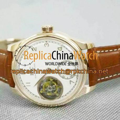 Replica IWC Portuguese Tourbillon IW546302 18K Rose Gold Plated White Dial Swiss IWC Tourbillon