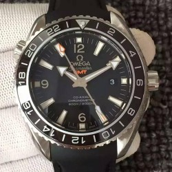 Replica Omega Seamaster Planet Ocean GMT Good Planet Foundation Stainless Steel Black Dial Swiss 8906