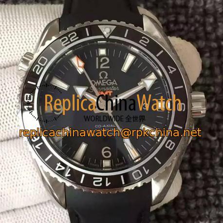 Replica Omega Seamaster Planet Ocean GMT Good Planet Foundation Stainless Steel Black Dial Swiss 8906