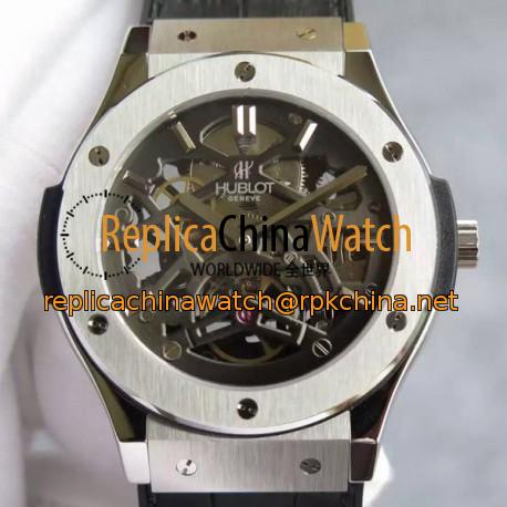 Replica Hublot Classic Fusion Prototype Stainless Steel Black Skeleton Dial Swiss Skeleton