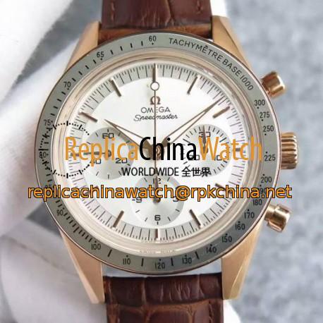 Replica Omega Speedmaster Moonwatch Limited Edition Rose Gold White Dial Swiss 1861