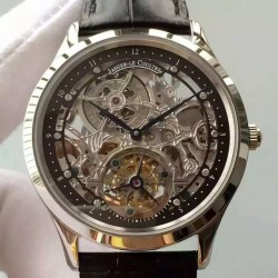 Replica Jaeger-LeCoultre Master Ultra Thin Tourbillon Stainless Steel Black & Skeleton Dial Swiss Tourbillon