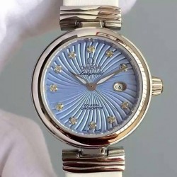 Replica Omega De Ville Ladymatic Stainless Steel Blue Dial Swiss 8520