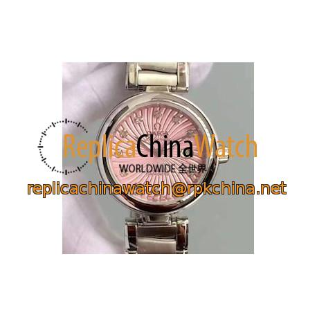 Replica Omega De Ville Ladymatic Stainless Steel Pink Dial Swiss 8520