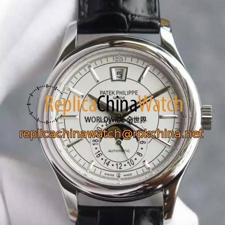 Replica Patek Philippe Annual Calendar 5205 Stainless Steel White Dial Swiss 324