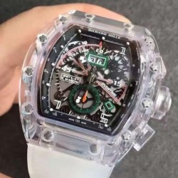 Replica Richard Mille RM011-01 R Mancini Shappire Black & Skeleton Dial Swiss 7750