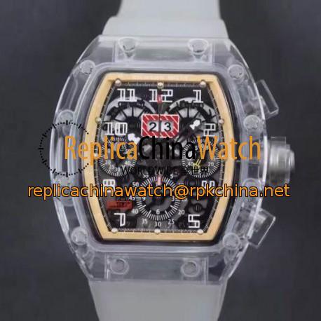 Replica Richard Mille RM011-FM Shappire Cream & Skeleton Dial Swiss 7750