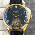 Replica Glashutte Original Senator Excellence Tourbillon Yellow Gold Black Dial Swiss Tourbillon