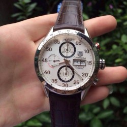 Replica Tag Heuer Carrera Calibre 16 CV2A11 Stainless Steel White Dial Swiss Calibre 16