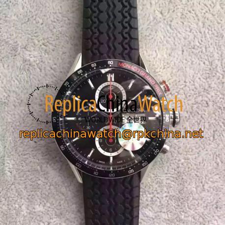 Replica Tag Heuer Carrera Monaco Grand Prix Calibre 16 CV2A1F Stainless Steel Black Dial Swiss Calibre 16