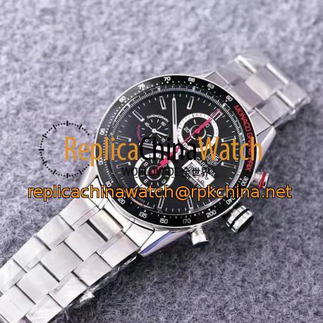 Replica Tag Heuer Carrera Monaco Grand Prix Calibre 16 CV2A1M Stainless Steel Black Dial Swiss Calibre 16