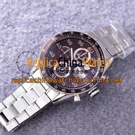 Replica Tag Heuer Carrera Calibre 16 CV2A12 Stainless Steel Brown Dial Swiss Calibre 16