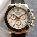 Replica Rolex Daytona Cosmograph 116515 JH Rose Gold White Dial Swiss 4130 Run 6@SEC