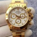 Replica Rolex Daytona Cosmograph 116508 JH Yellow Gold White Dial Swiss 4130 Run 6@SEC