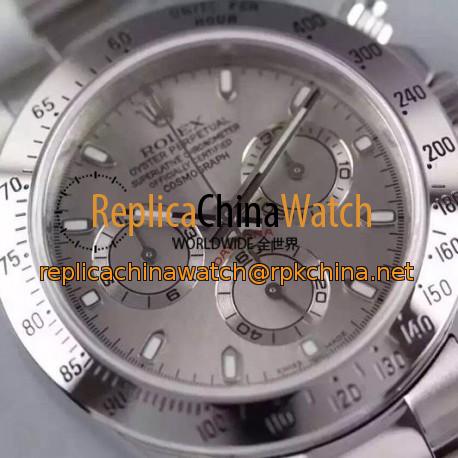 Replica Rolex Daytona Cosmograph 116520 JF Stainless Steel Anthracite Dial Swiss 7750 Run 6@SEC