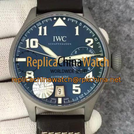 Replica IWC Big Pilot IW5009 YL Stainless Steel Blasted Blue Dial Stainless Steel Blasted Anthracite Dial Swiss 51111