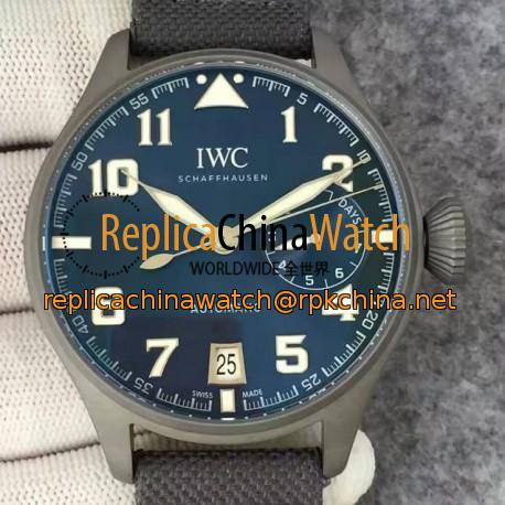 Replica IWC Big Pilot IW5009 YL Stainless Steel Blasted Blue Dial Stainless Steel Blasted Anthracite Dial Swiss 51111