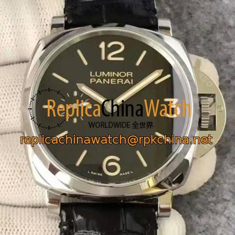 Replica Panerai Luminor Due 3 Days Acciaio PAM 676 V6 Stainless Steel Black Dial Swiss P1000