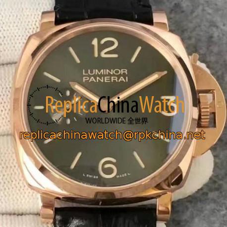 Replica Panerai Luminor Due 3 Days PAM 677 V6 Rose Gold Anthracite Dial Swiss P1000