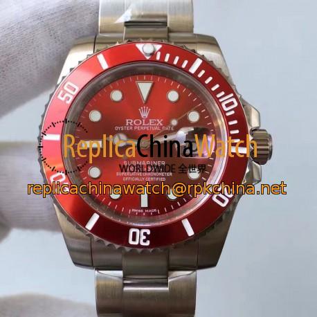 Replica Rolex Submariner Date 116610LN BP Stainless Steel Red Dial Swiss 2836-2