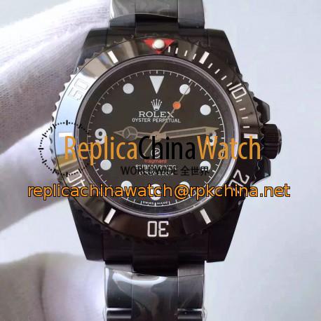 Replica Rolex Submariner 114060 Fragment JF PVD Black Dial Swiss 2836-2