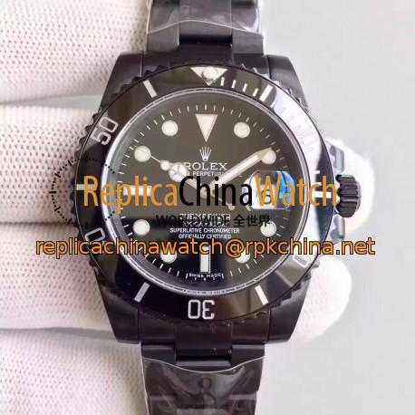 Replica Rolex Submariner Date 116610LN JF PVD Black Dial Swiss 2836-2