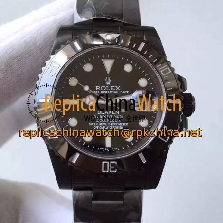 Replica Rolex Submariner Date 116610LN Blaken JF PVD Black Dial Swiss 2836-2