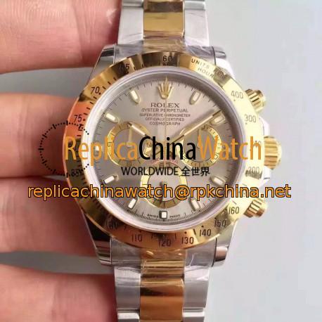 Replica Rolex Daytona Cosmograph 116503 JH Yellow Gold & Stainless Steel Anthracite Dial Swiss 4130 Run 6@SEC