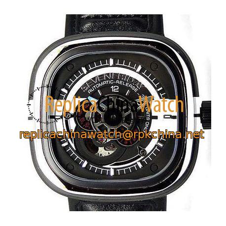 Replica Sevenfriday P3 BB PVD Black & White Dial Miyota 82S7