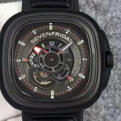 Replica SevenFriday Industrial Engines SF-P3/01 B0562 PVD Black Dial Miyota 82S7