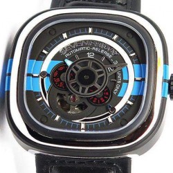 Replica SevenFriday P3 BB PVD Black & Blue Dial Miyota 82S7