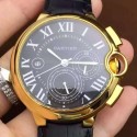 Replica Cartier Ballon Bleu Chronograph YG/LE Black Dial Swiss 7750