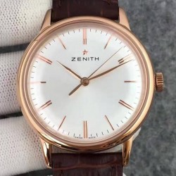 Replica Zenith Elite 6150 18.2270.6150/01.C498 Rose Gold White Dial Swiss Elite 6150