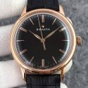 Replica Zenith Elite 6150 18.2270.6150/01.C498 Rose Gold Black Dial Swiss Elite 6150