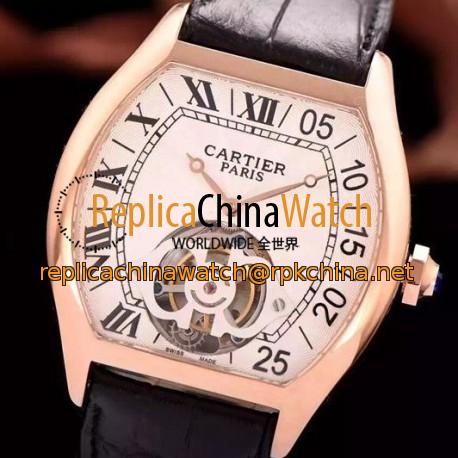 Replica Cartier tortue RG/LE Swiss Real Tourbillon