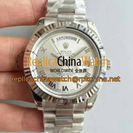 Replica Rolex Day-Date II 218239 41MM V6 Stainless Steel Sundust Dial Swiss 2836-2