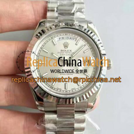 Replica Rolex Day-Date II 218239 41MM V6 Stainless Steel Sundust Dial Swiss 2836-2